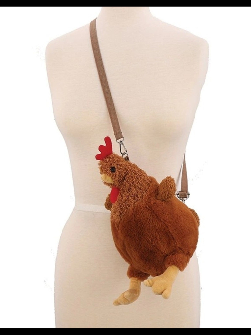 Plush Chicken Crossbody Bag by sleepyville critters NWT